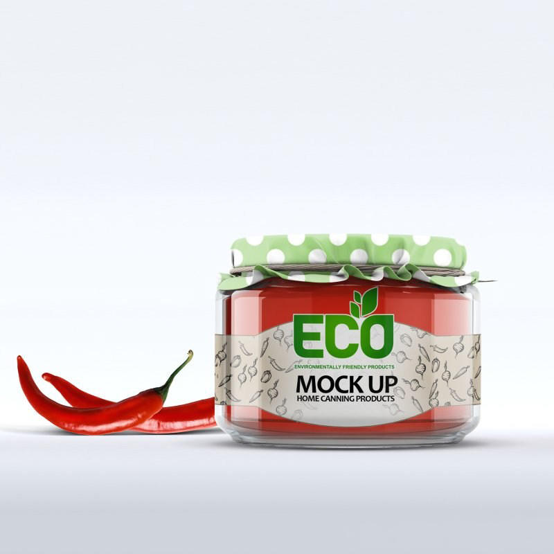 辣椒酱包装瓶样机模板