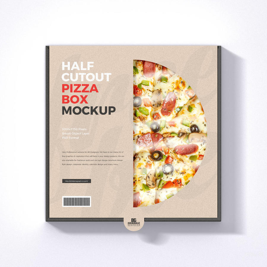 免费比萨饼盒样机