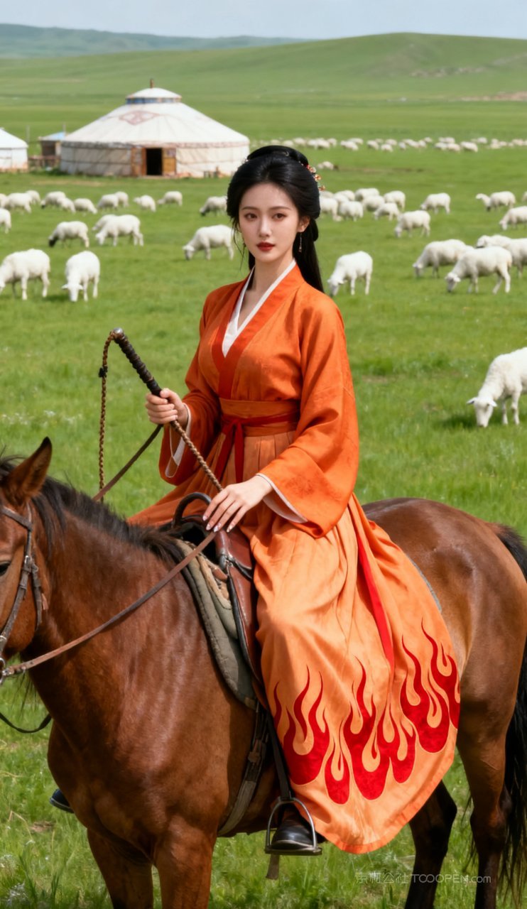 汉服国风大胸美女古风妩媚性感少女美艳