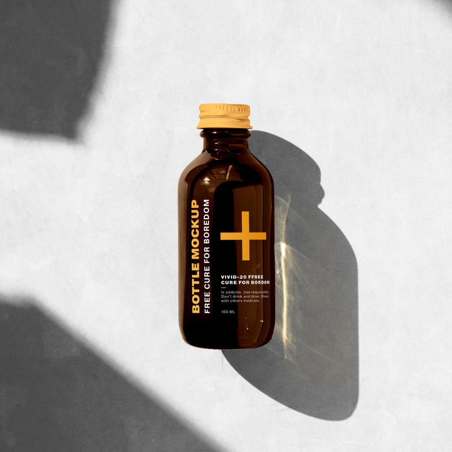 棕色瓶子药瓶样机