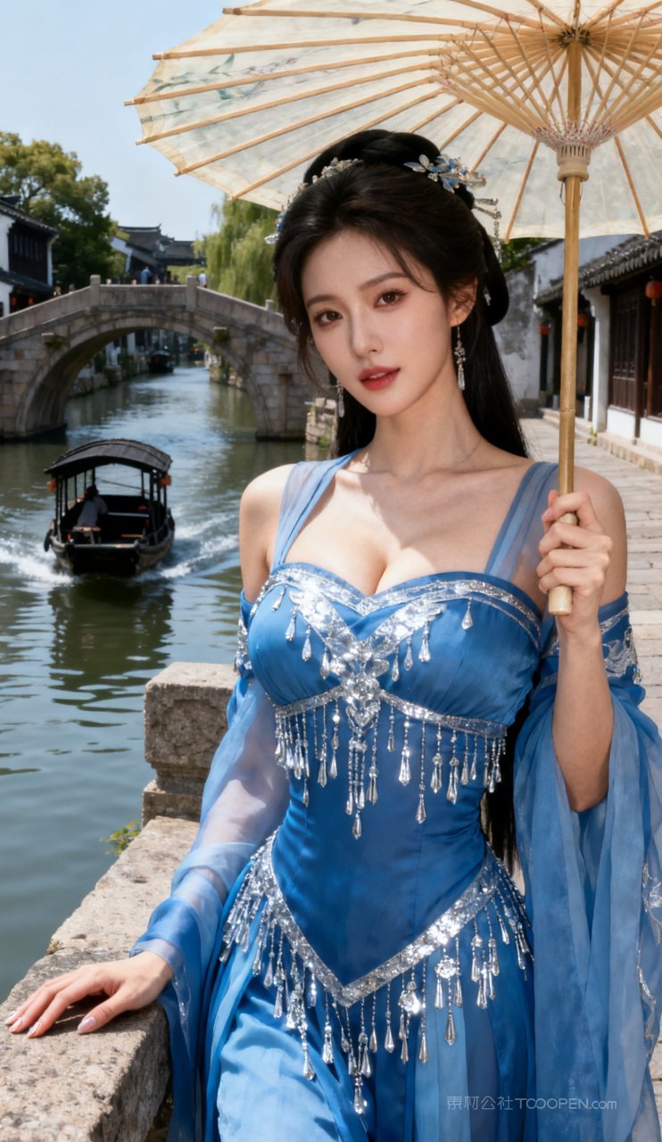古风美女大胸性感汉服美艳妩媚