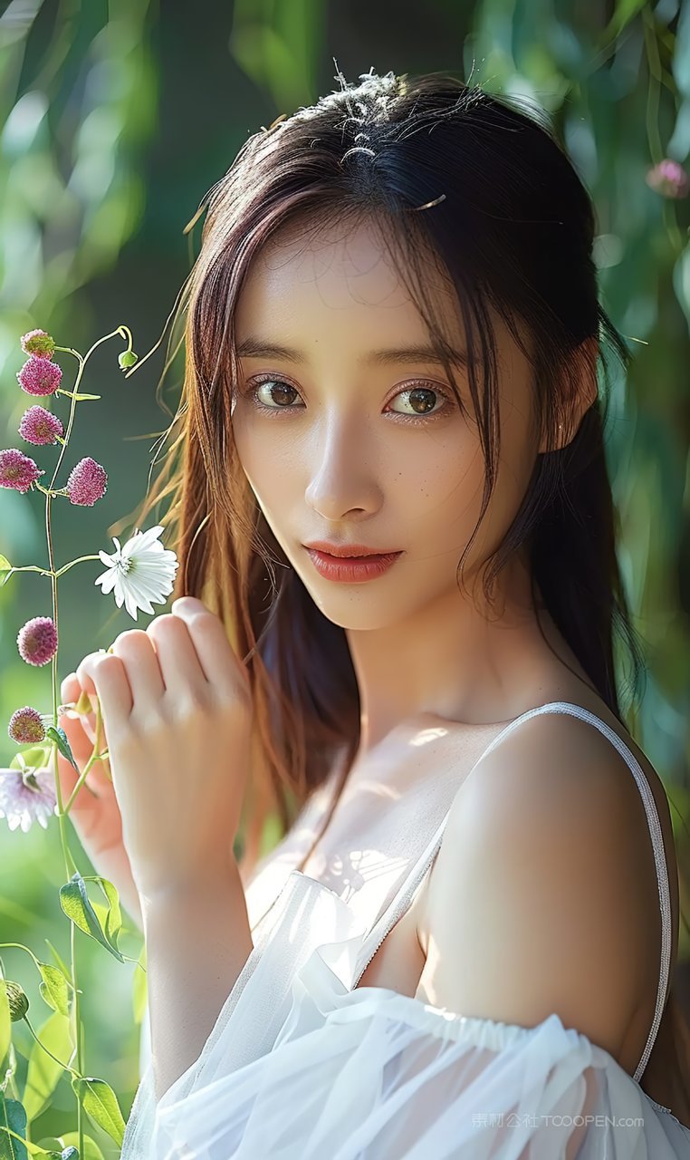 气质魅力少女高雅迷人女性美白