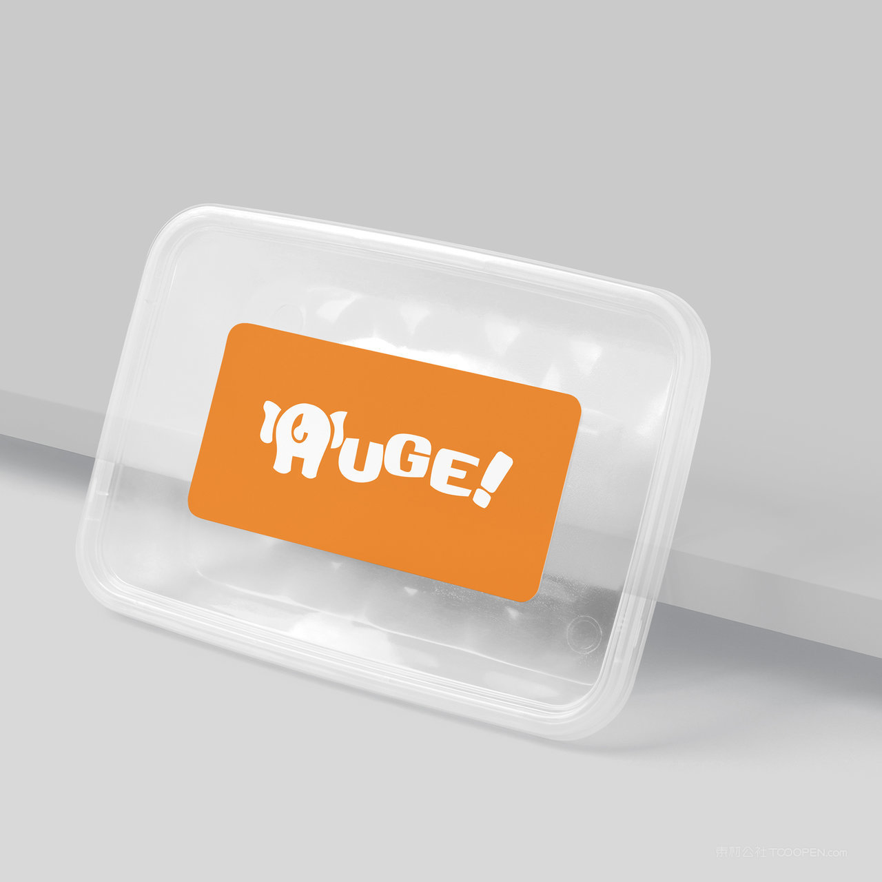 透明餐盒外卖打包盒贴图样机