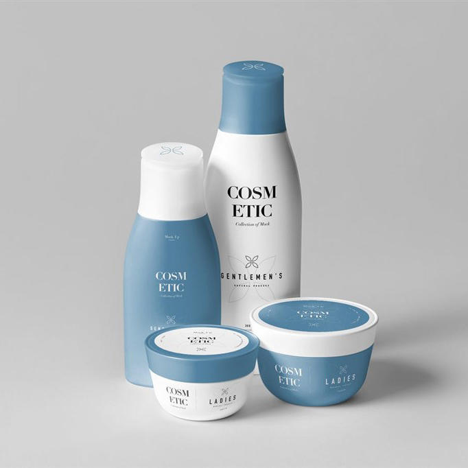 蓝色护肤品样机