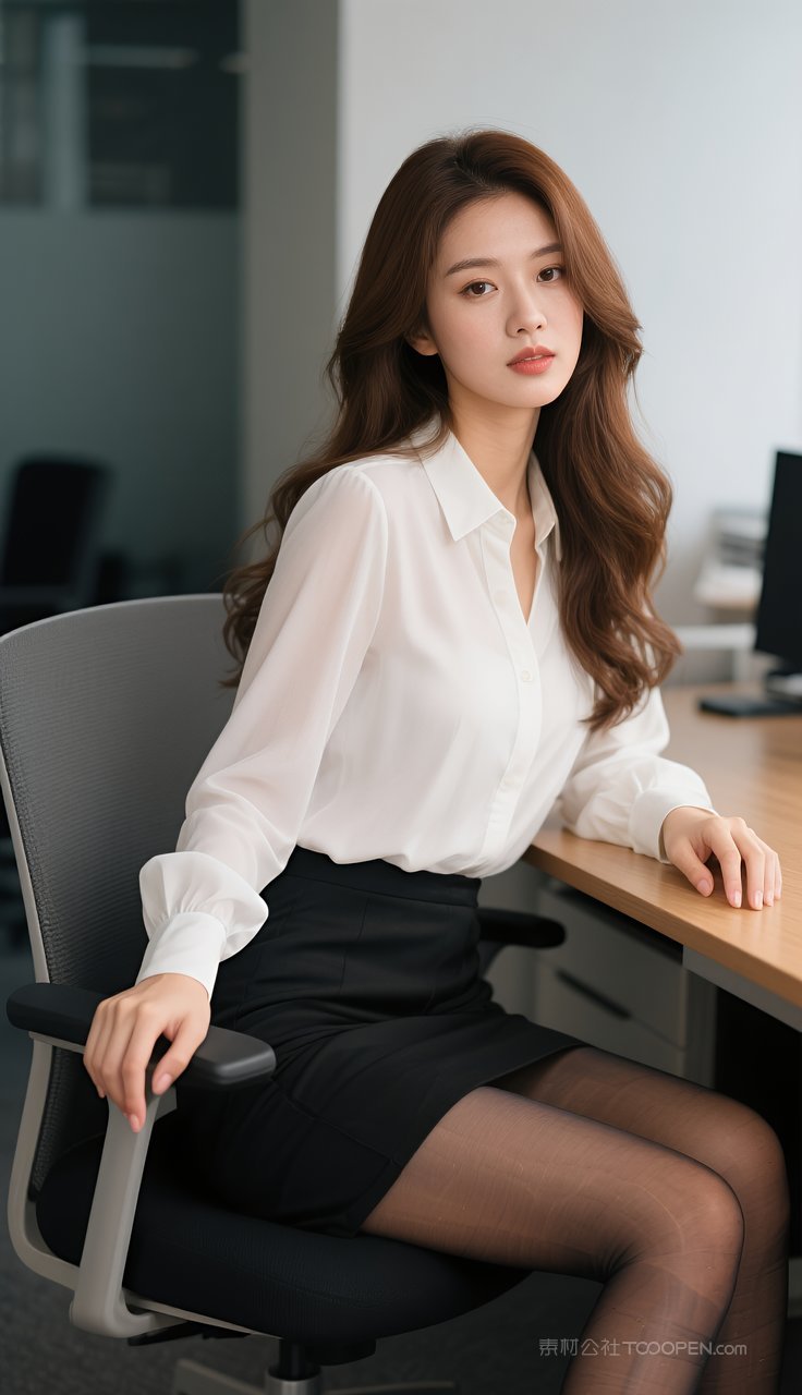 模特丝袜长腿制服短裙美腿美女