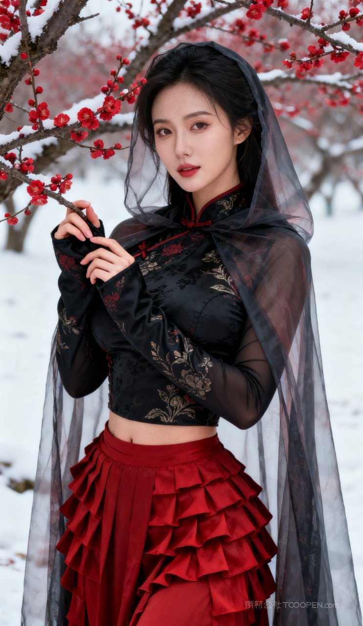 汉服妩媚美女大胸性感美艳古风