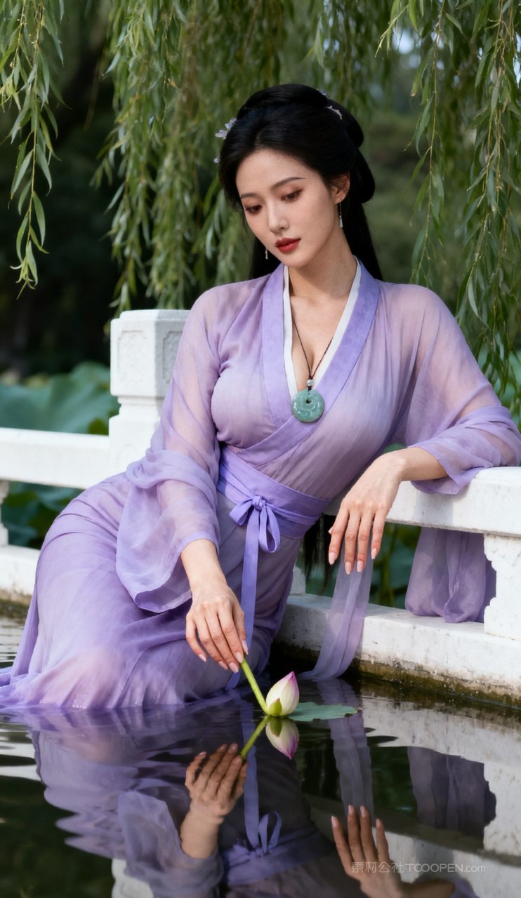 美艳丰腴摄影汉服女性美女性感古风