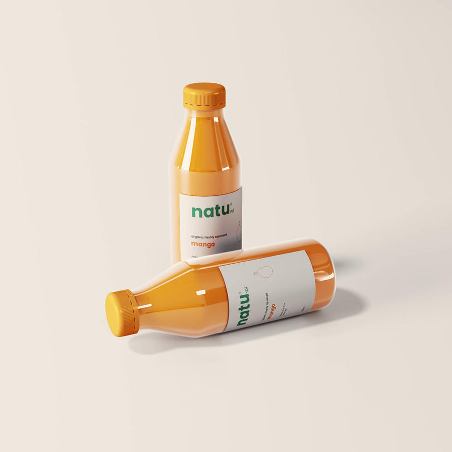 果汁瓶包装标签样机