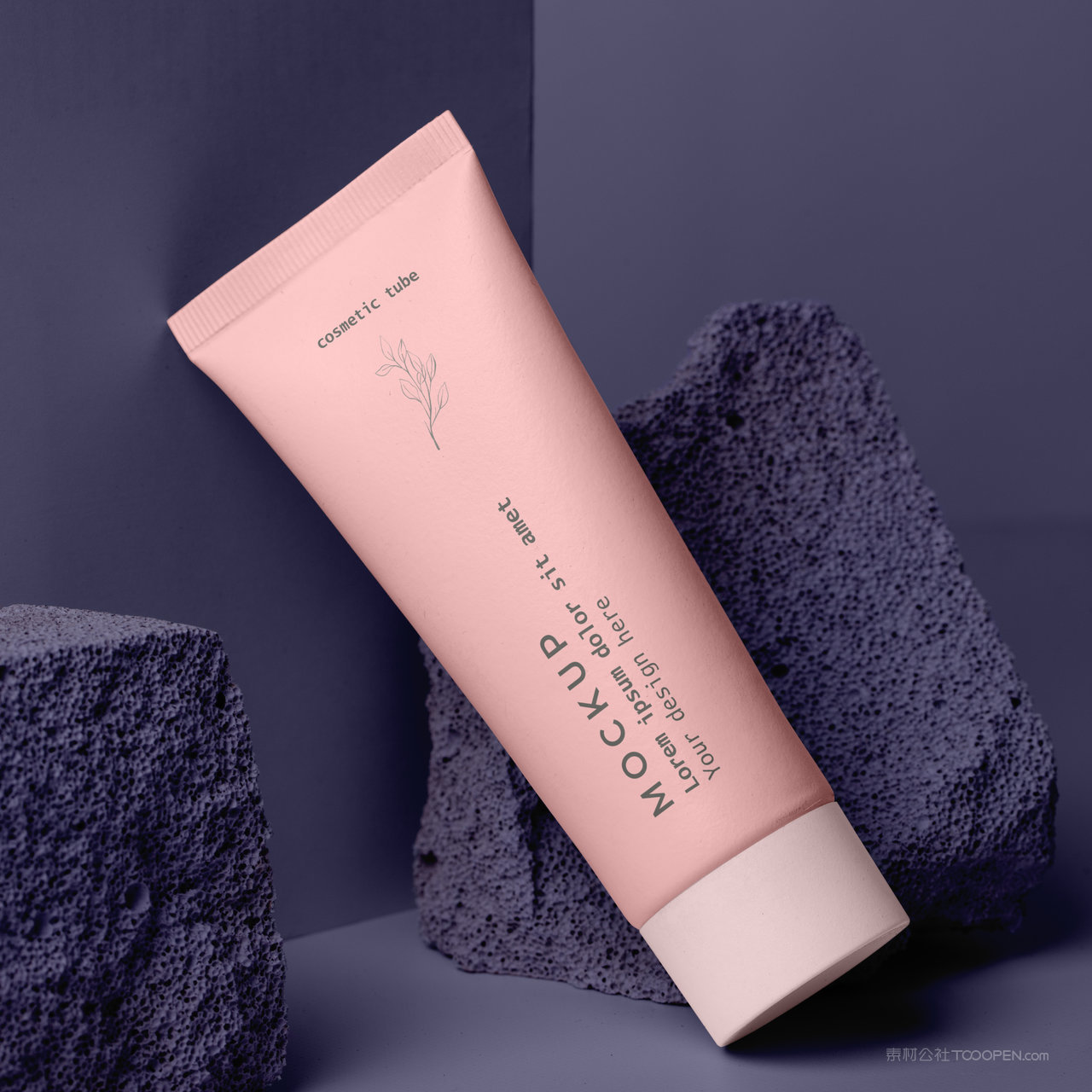 化妆品护肤品洗面奶护手霜包装贴图样机