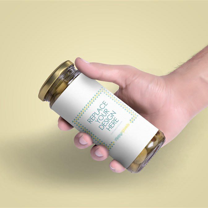 玻璃瓶包装样机模板