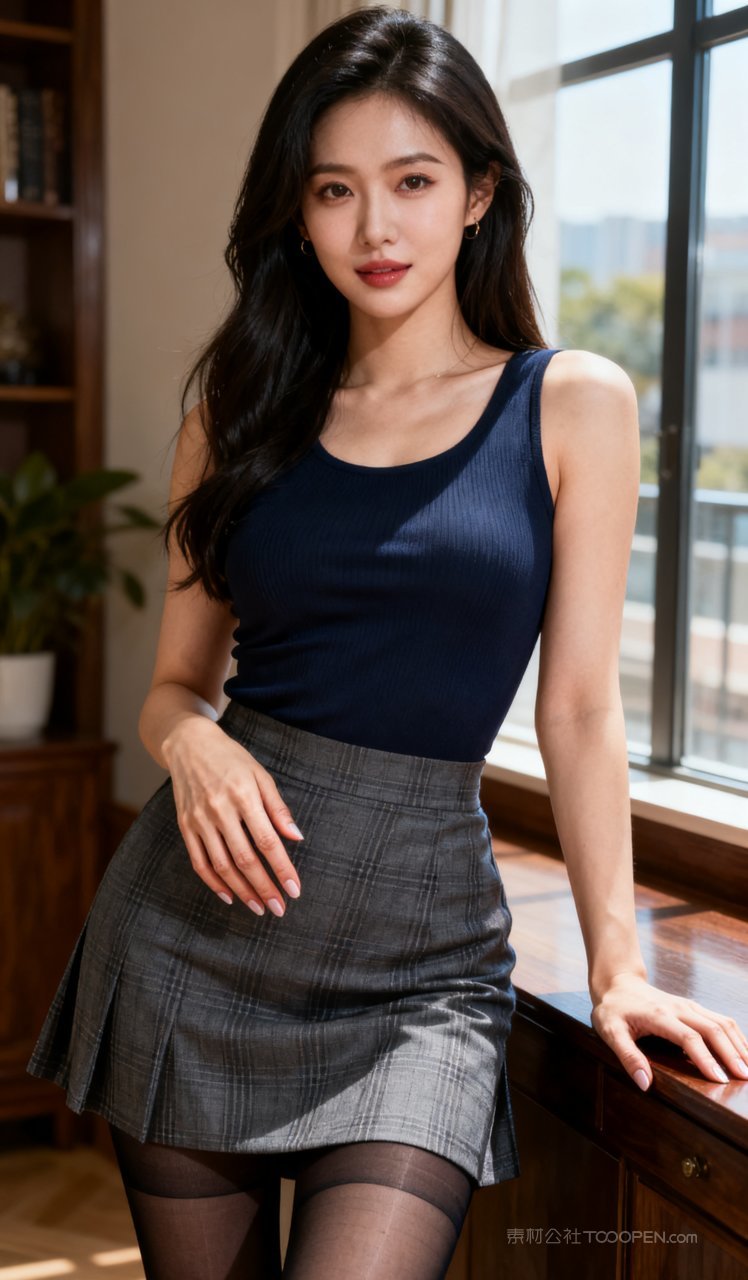 美女时尚短裙丝袜气质性感长腿