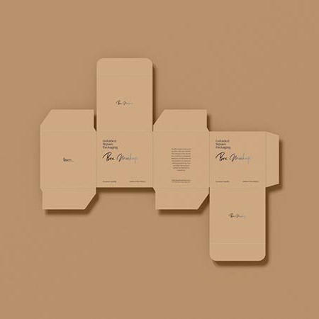 展开方形包装盒样机