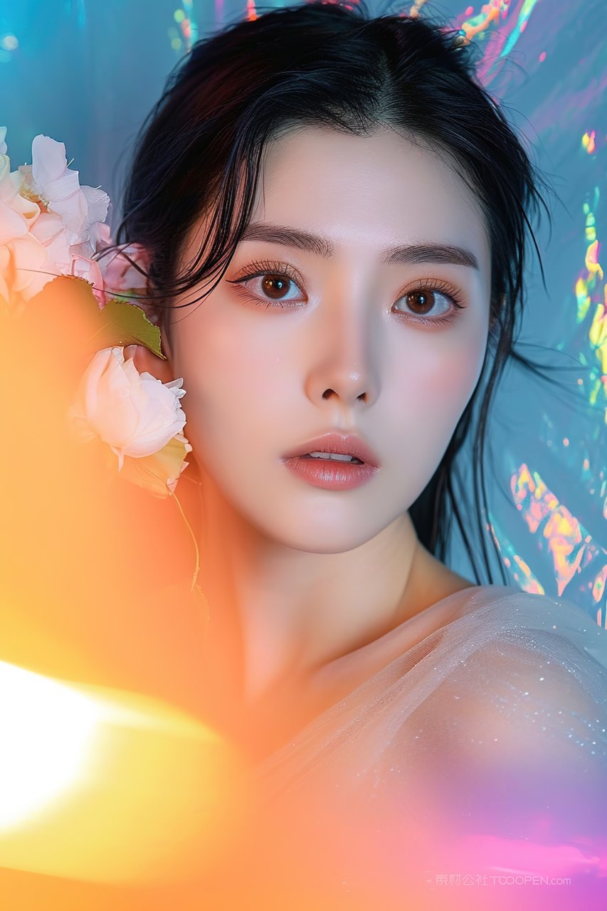 模特美白时尚长发美女气质服装摄影年轻魅力