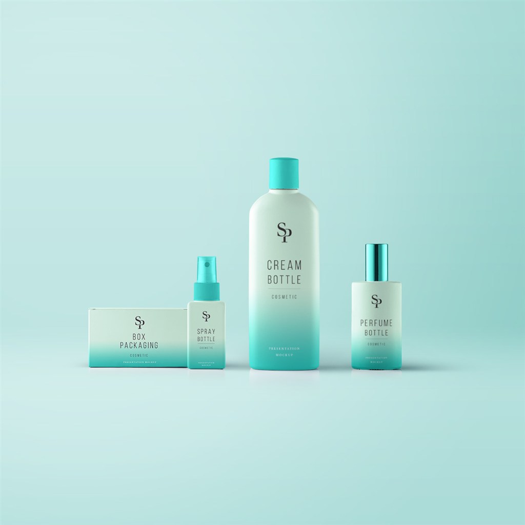 化妆品包装瓶子样机贴图