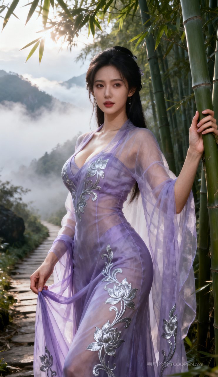 美艳丰腴美女汉服女性性感古风