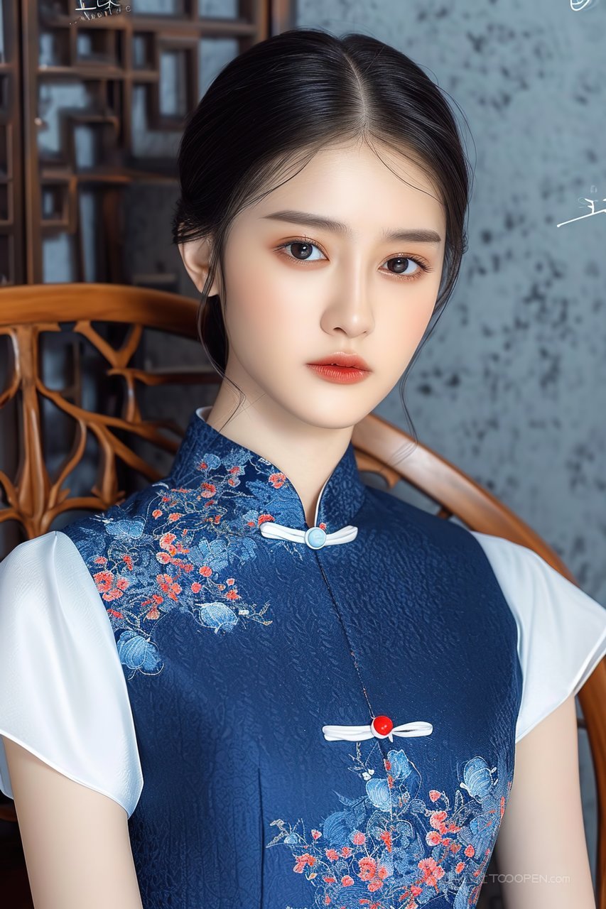 时尚美女模特摄影服装魅力美白年轻长发气质