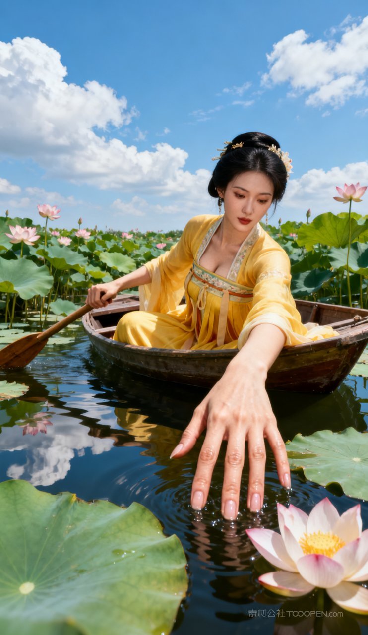 女性古风美艳汉服丰腴性感美女