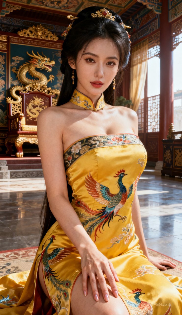 性感写真古风丰腴美艳汉服女性美女