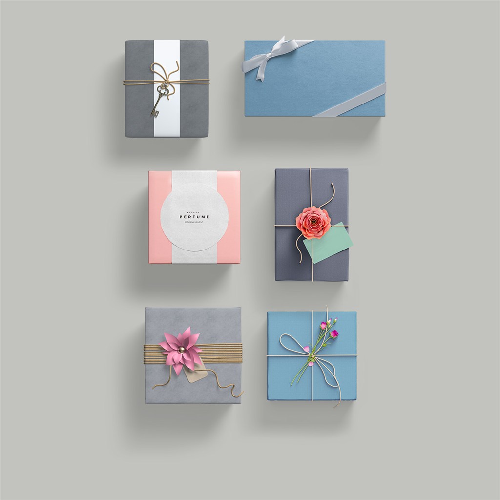 奢侈品珠宝首饰礼品包装盒样机模板