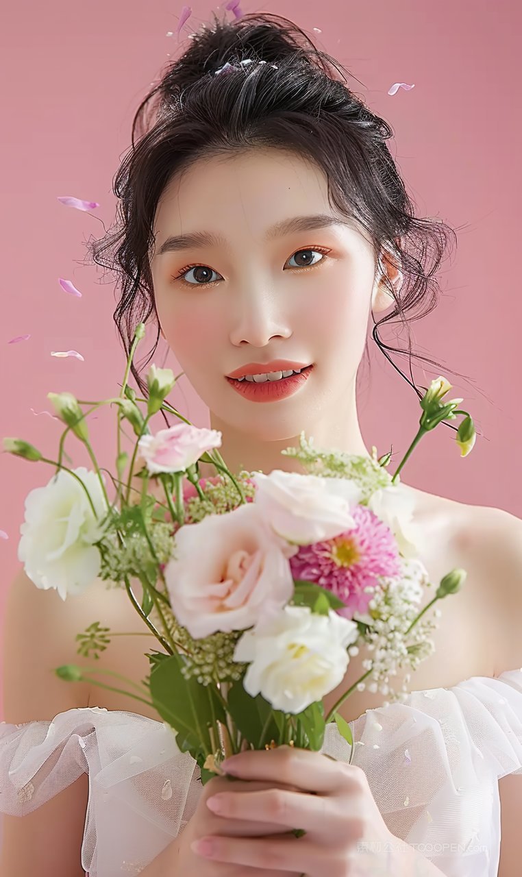 青年清纯美白时尚美女护肤个性女性