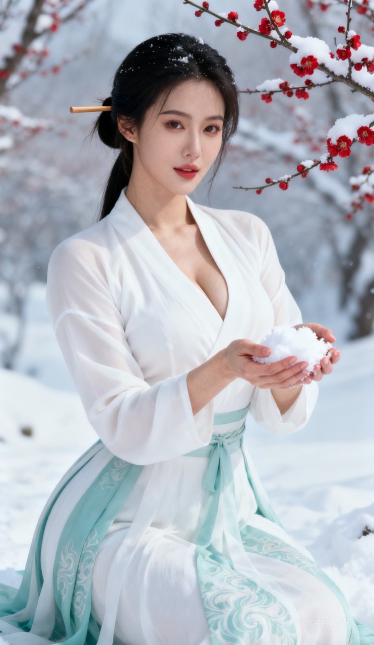 女性写真美女古风美艳汉服丰腴性感