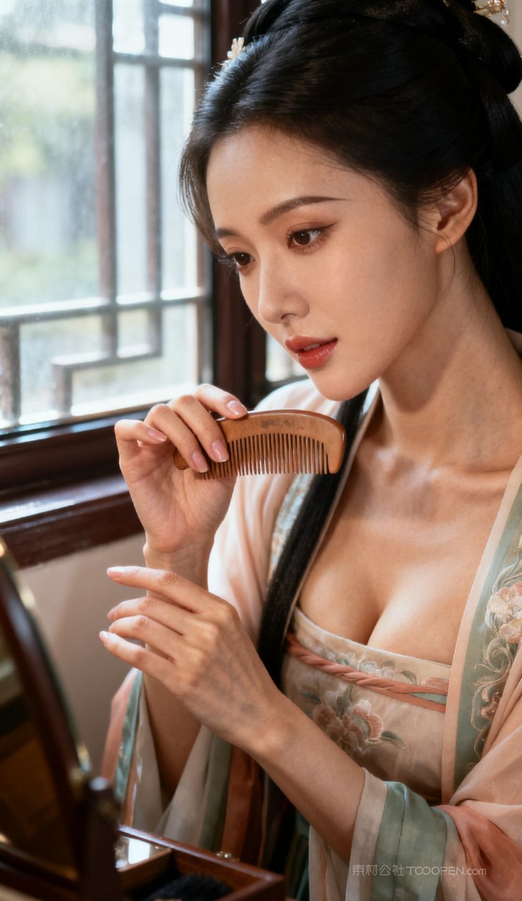 大胸汉服美艳古风美女性感妩媚