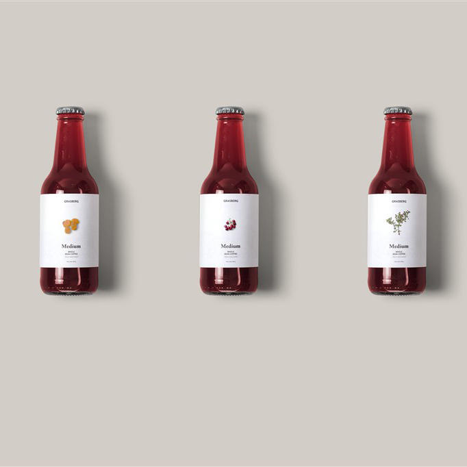 果汁饮料瓶标签样机