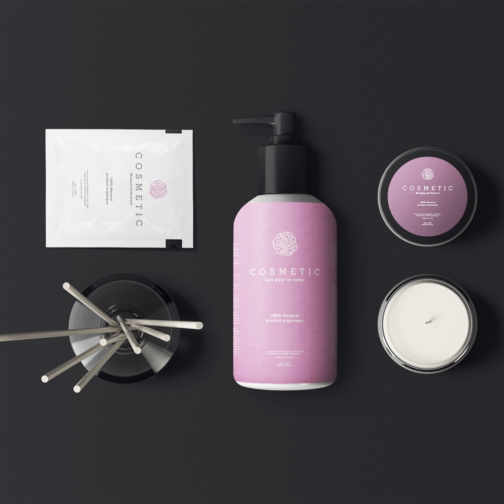 护肤品乳液包装样机贴图