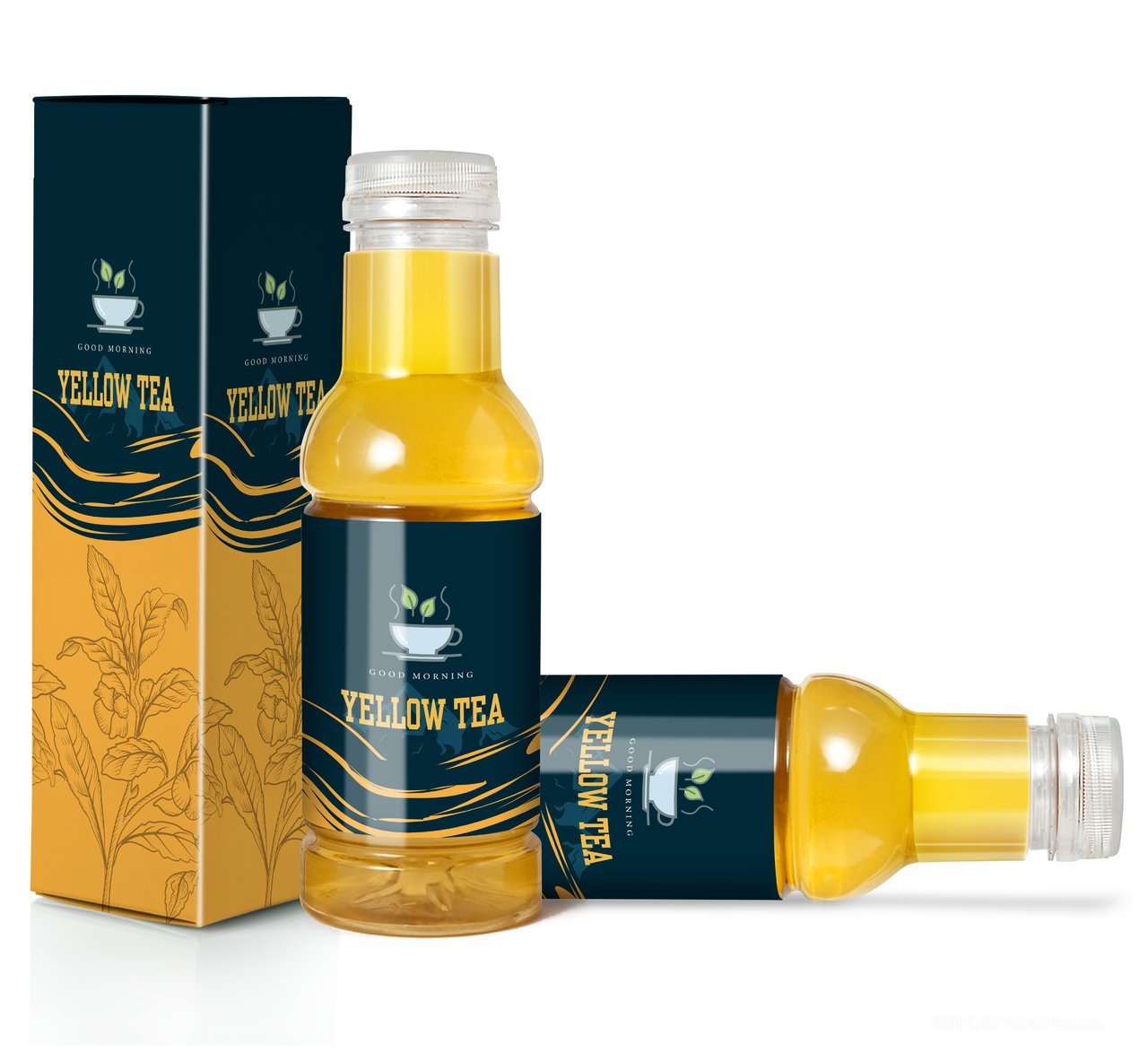 包装盒样机效果图瓶子