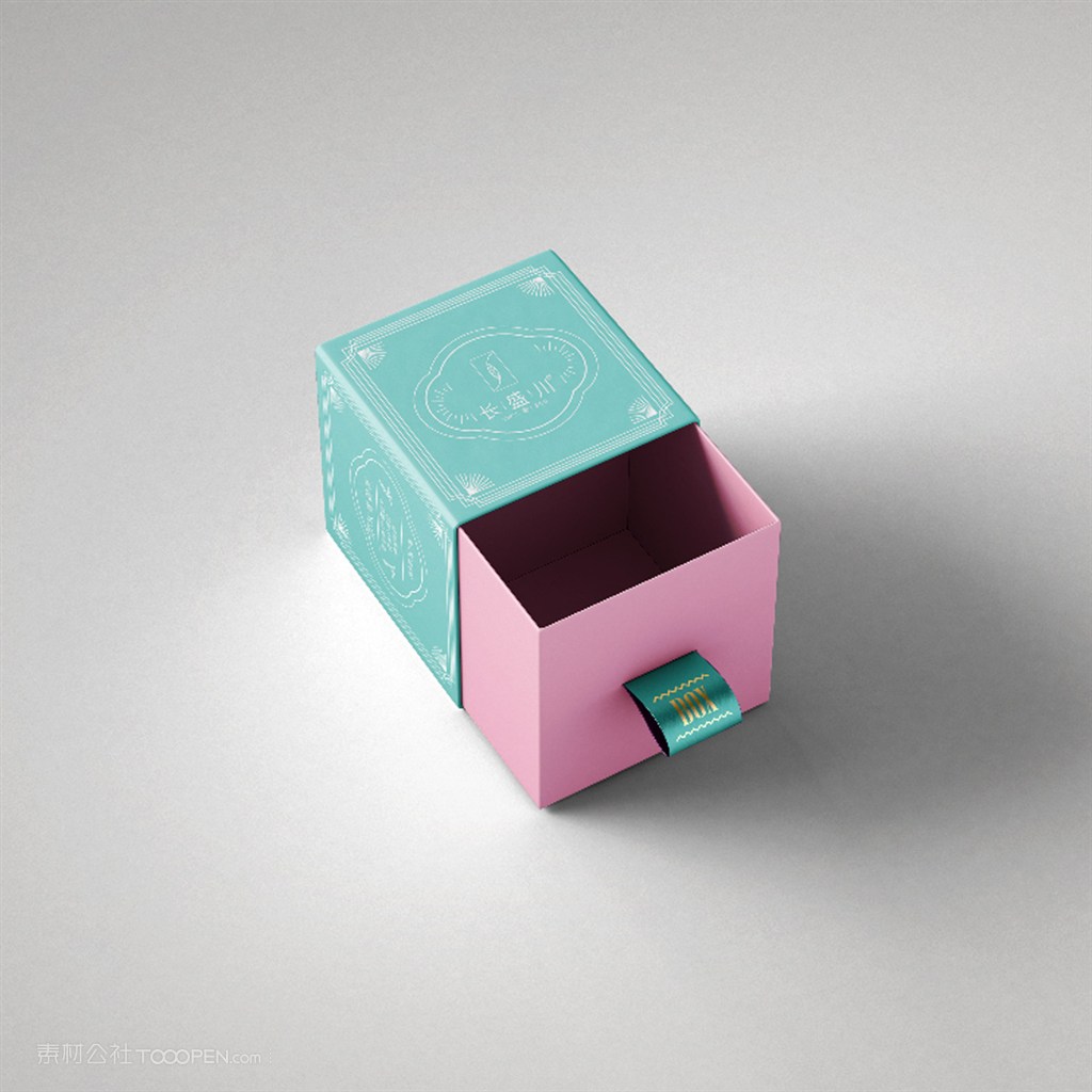 礼品盒立体礼盒礼包手绘小清新风格PSD样机