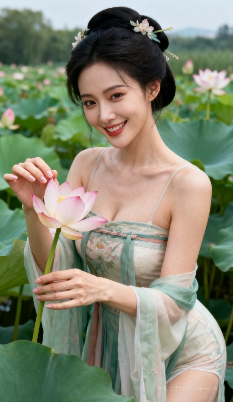 大胸古风汉服美女妩媚少女性感美艳