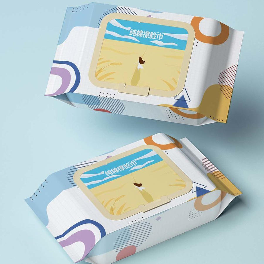 洗脸巾洁面巾包装样机