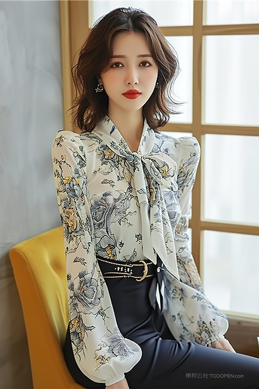 摄影高清气质女性长发可爱清纯性感青年