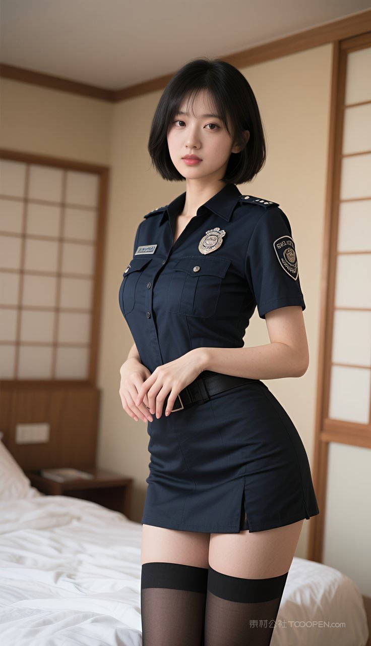 制服美女性感美腿美艳模特丝袜短裙