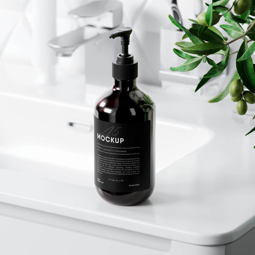 玻璃肥皂按压瓶样机