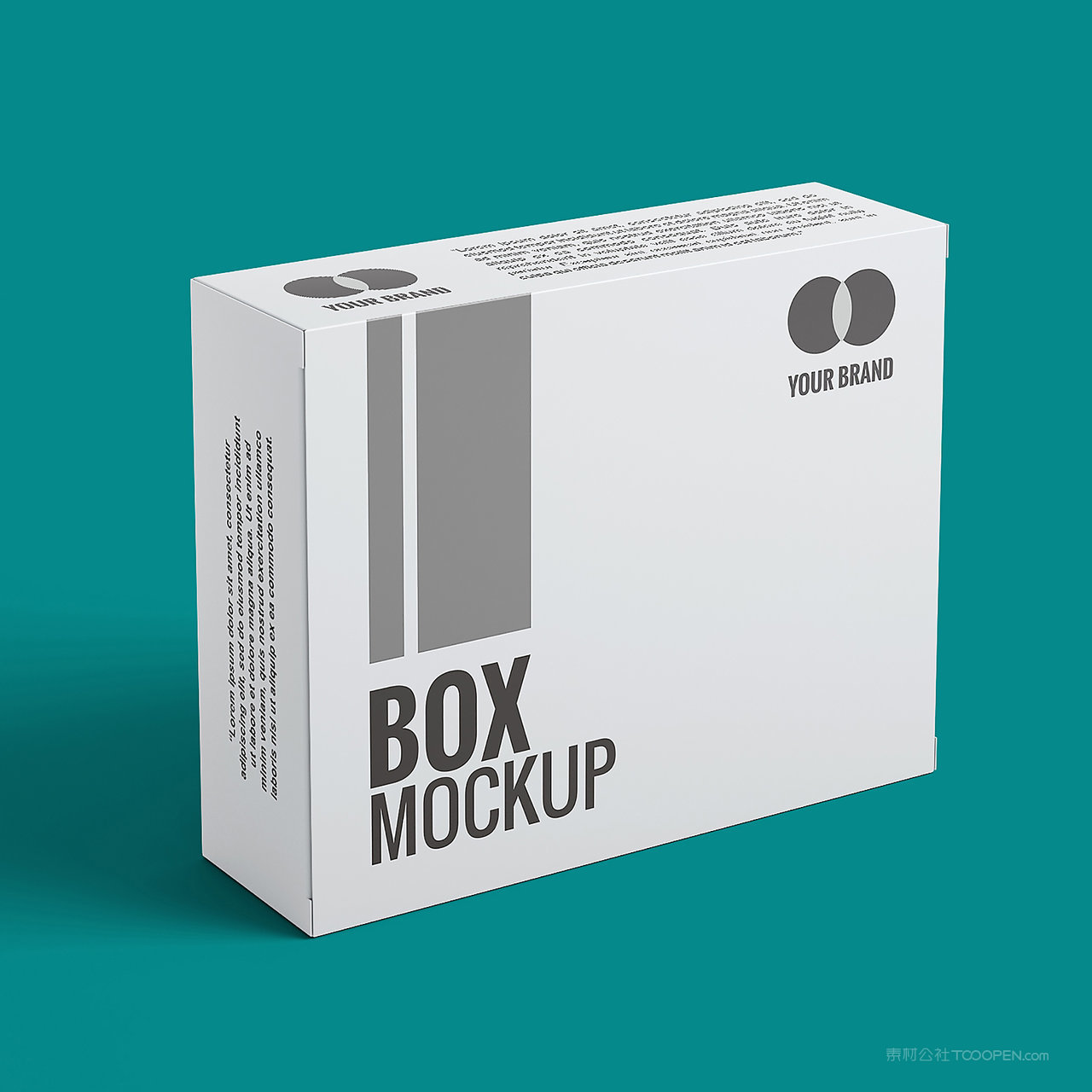 方形包装盒纸盒贴图样机