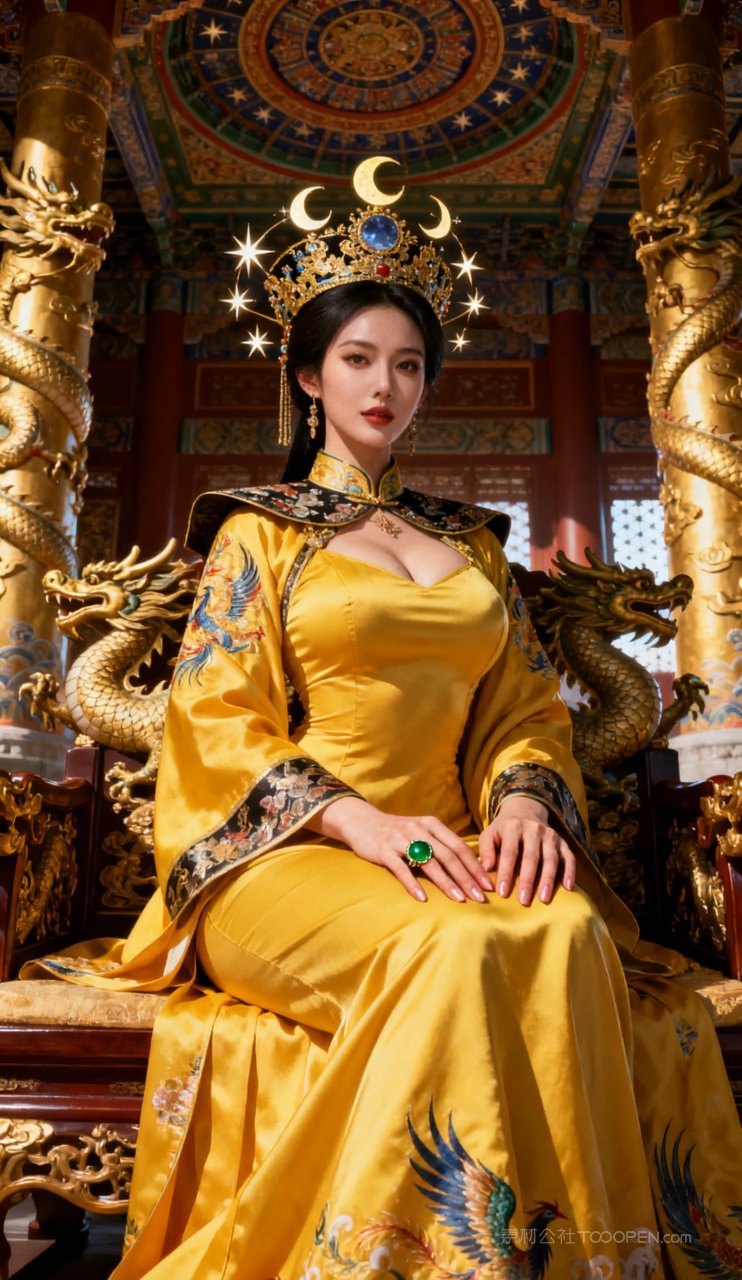 妩媚汉服美女古风性感少女国风大胸美艳