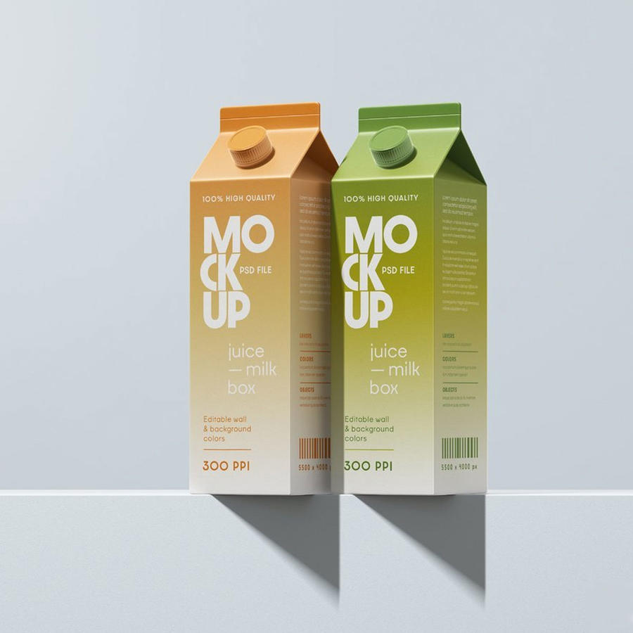 果汁盒包装样机