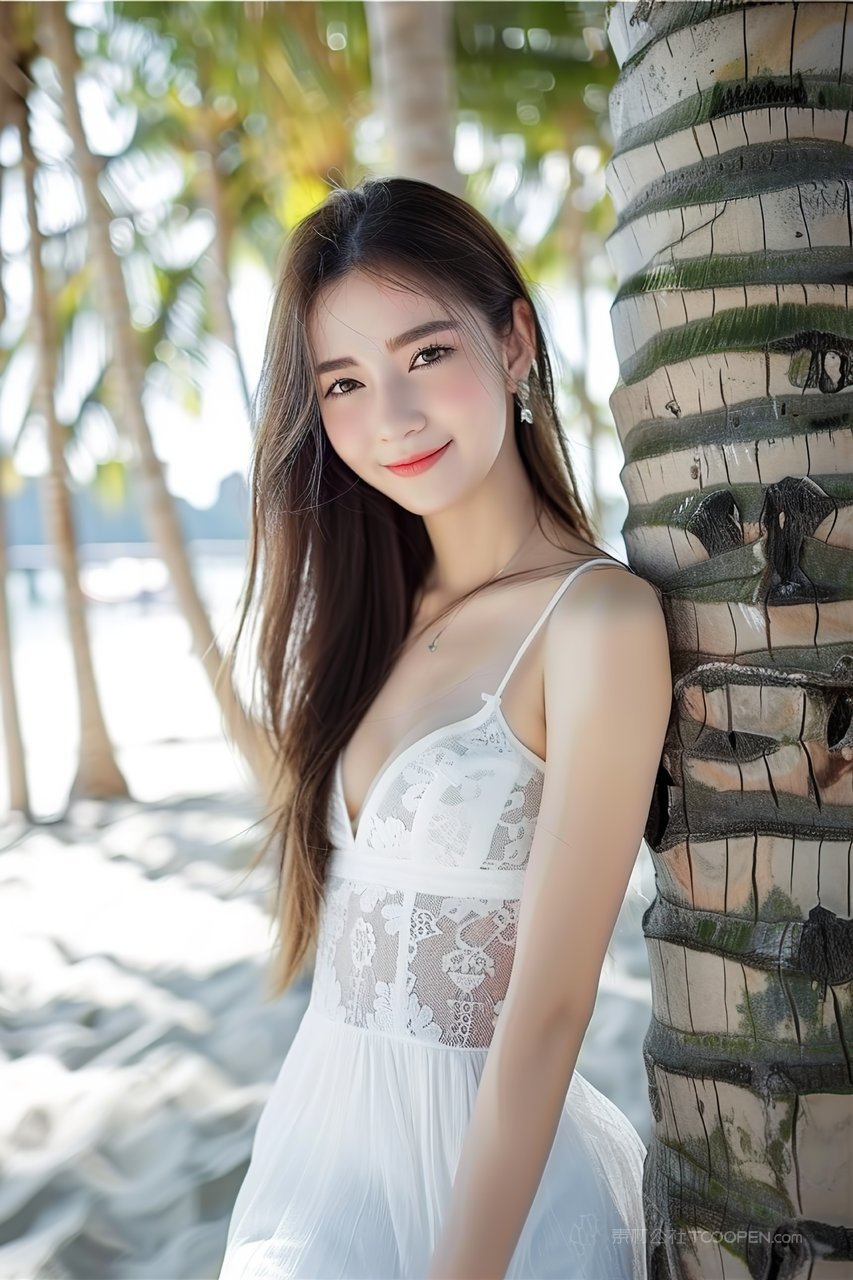 年轻优美活力青春优雅少女彩妆美女美容女性