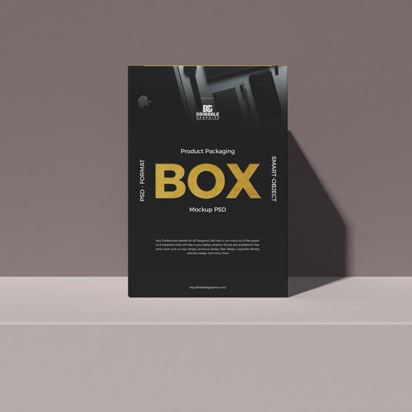 黑色产品包装盒样机模板