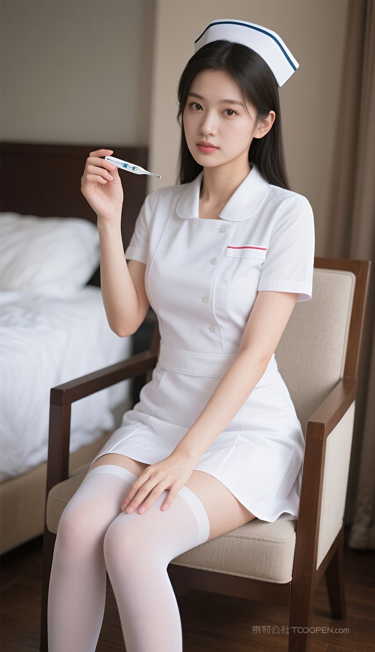 模特美女短裙丝袜制服长腿