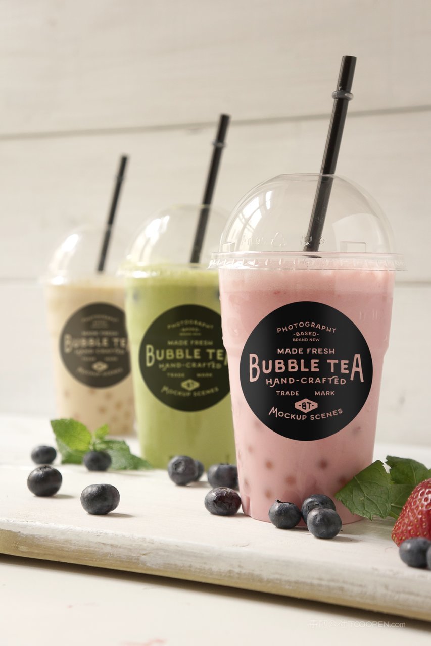 奶茶饮品包装样机