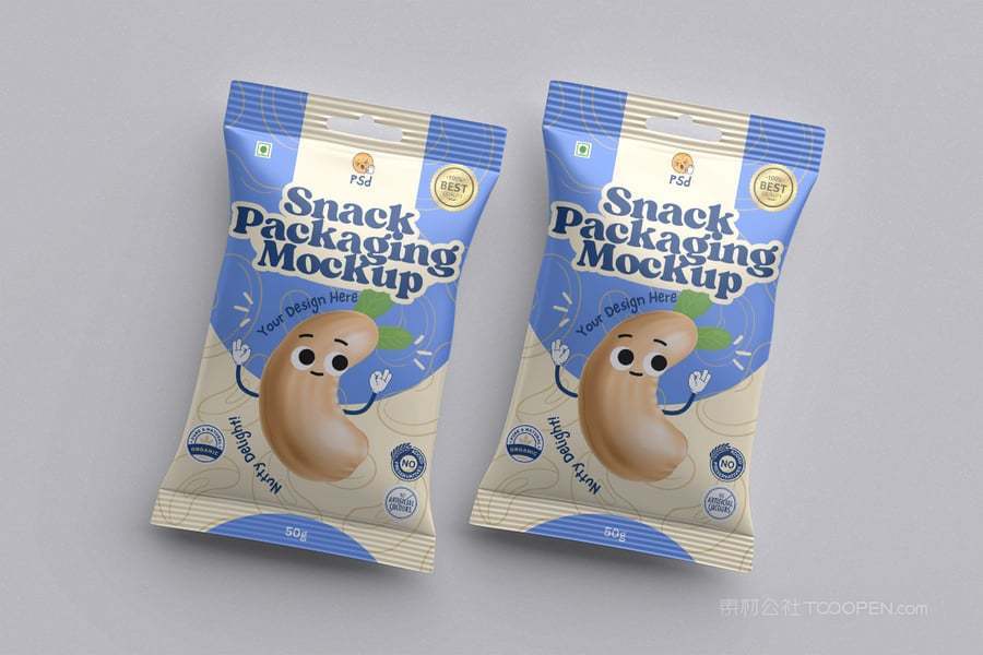 小吃包装食品袋样机