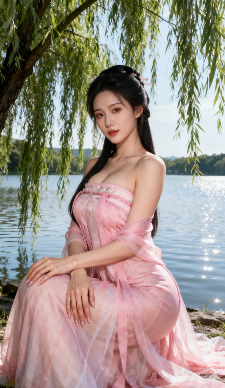 古风美女美艳妩媚大胸性感汉服