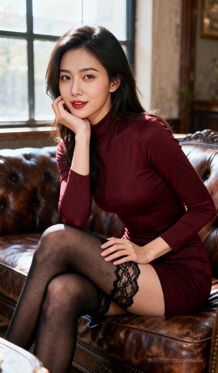 时尚短裙性感气质美女丝袜美腿