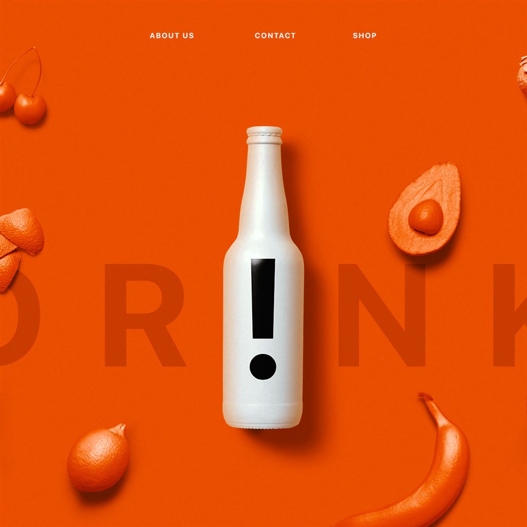 创意水果饮料瓶包装设计样机