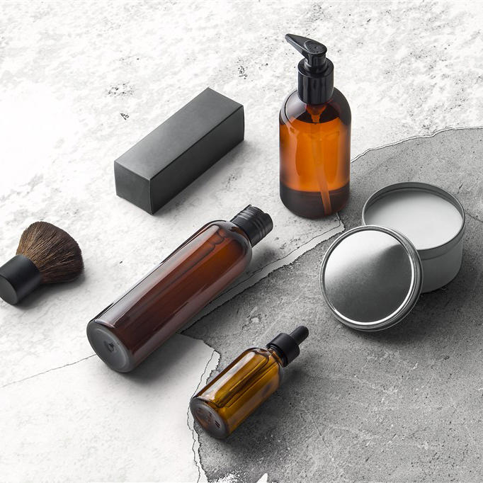 化妆品瓶子盒子玻璃瓶包装贴图样机设计模板效果VI素材PSD分层