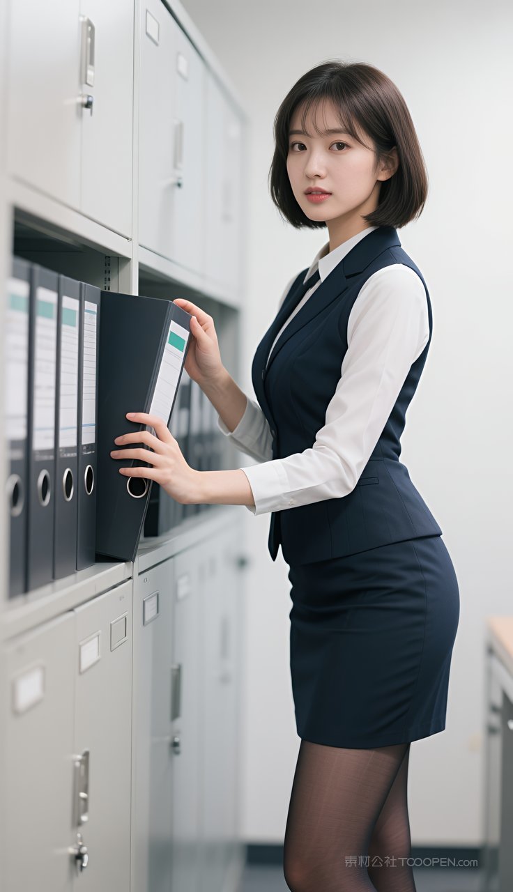 短裙丝袜模特长腿美女制服