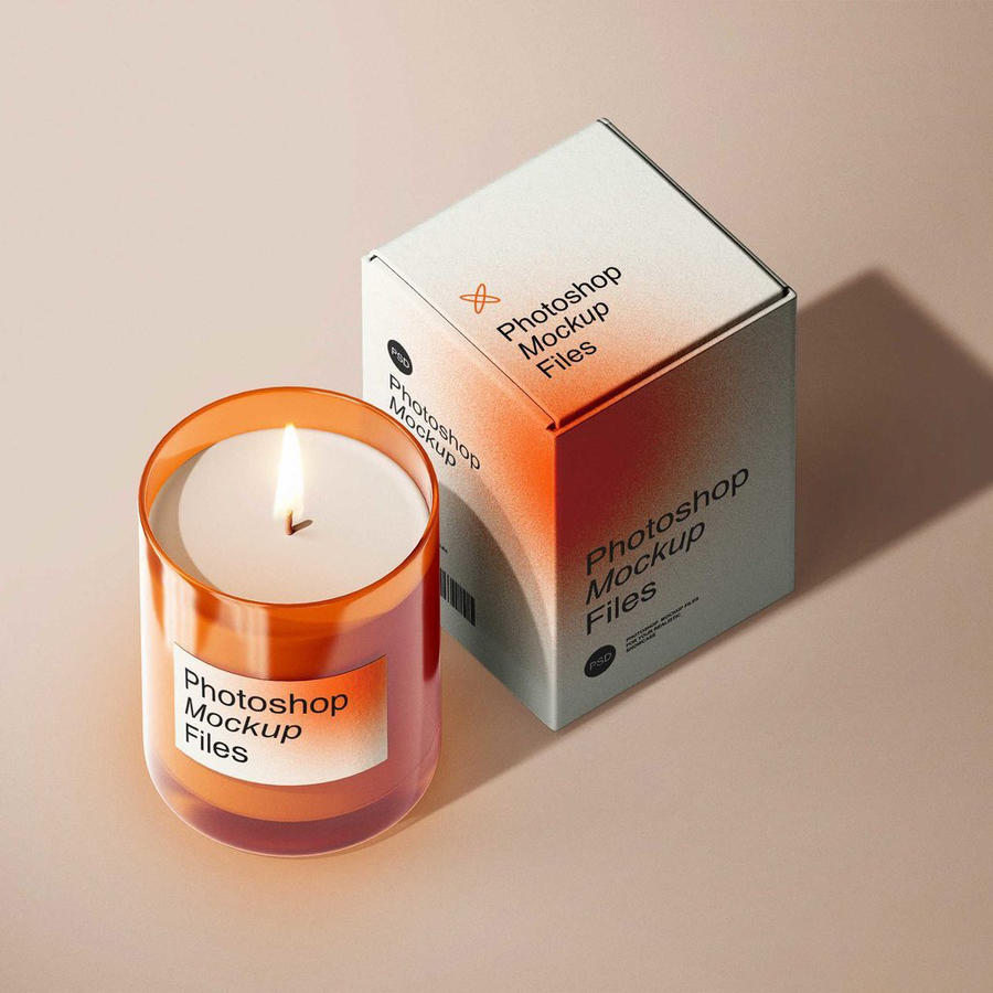 香薰蜡烛包装样机