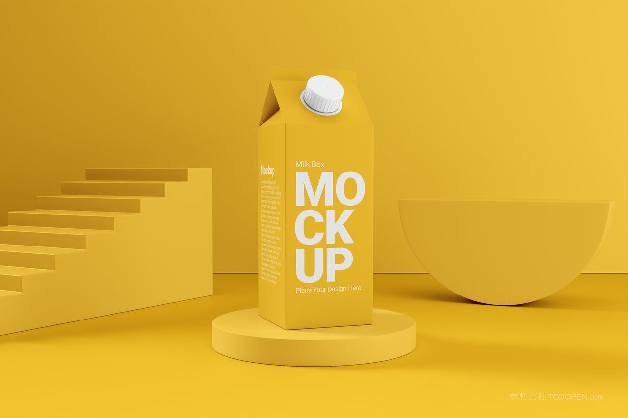 牛奶盒包装样机